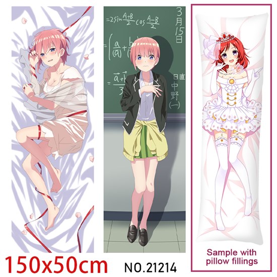 Anime Girl Nakano Ichika Dakimakura Hugging Body Pillow Case Cover