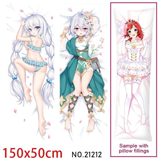 Anime Girl Kokkoro Dakimakura Hugging Body Pillow Case Cover