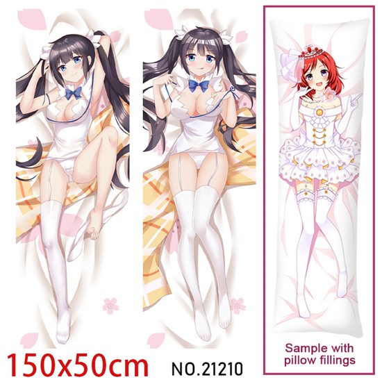 Anime Girl Hestia Dakimakura Hugging Body Pillow Case Cover