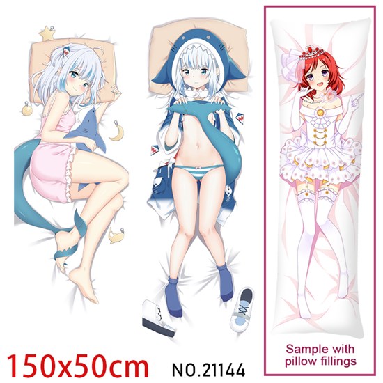 Anime Girl Gawr Gura Hugging Body Pillow Case Cover
