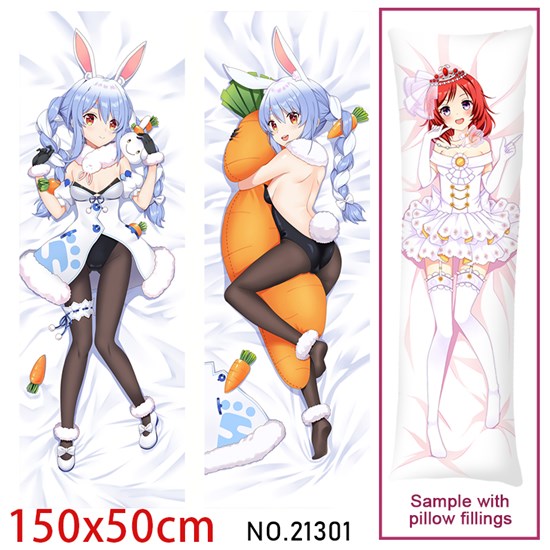 Anime Girl Usada Pekora Dakimakura Hugging Body Pillow Case Cover