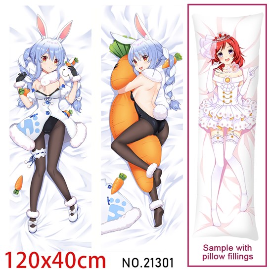 Anime Girl Usada Pekora Dakimakura Hugging Body Pillow Case Cover