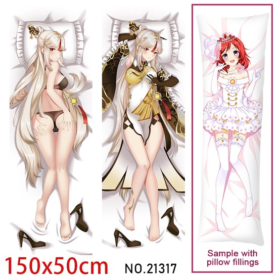 Anime Girl Ning Guang Dakimakura Hugging Body Pillow Case Cover