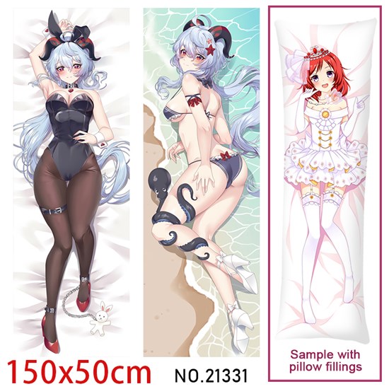 Anime Girl Ganyu Dakimakura Hugging Body Pillow Case Cover