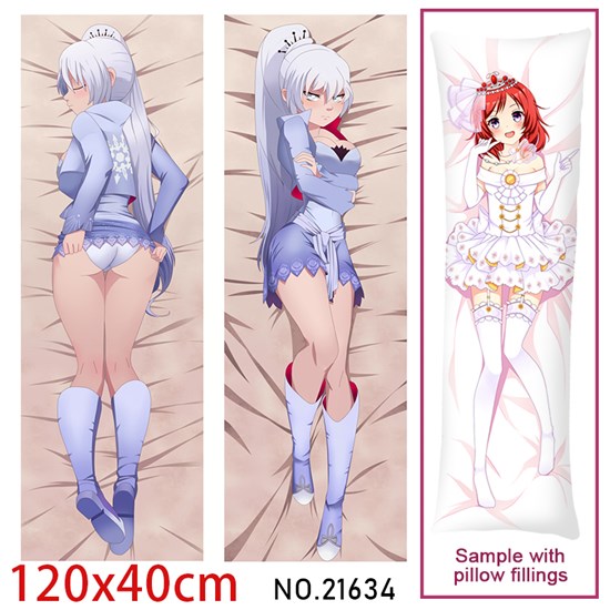 Anime Girl Weiss Schnee Dakimakura Hugging Body Pillow Case Cover