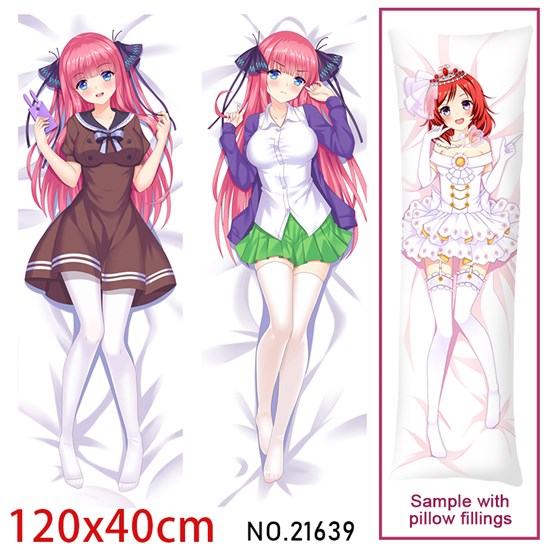 Anime Girl Nakano Nino Dakimakura Hugging Body Pillow Case Cover