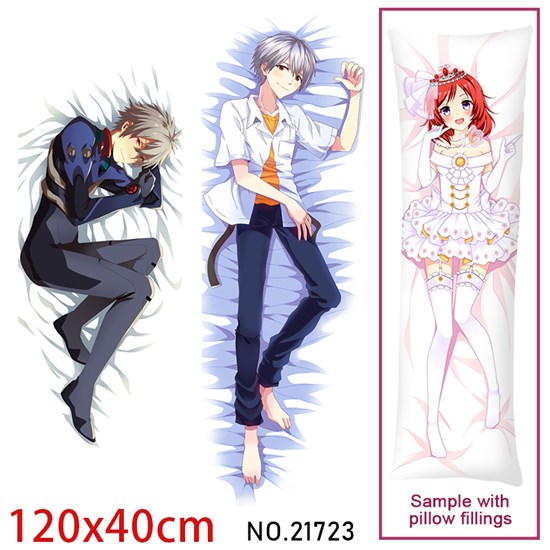 Anime Kaworu Nagisa Dakimakura Hugging Body Pillow Case Cover