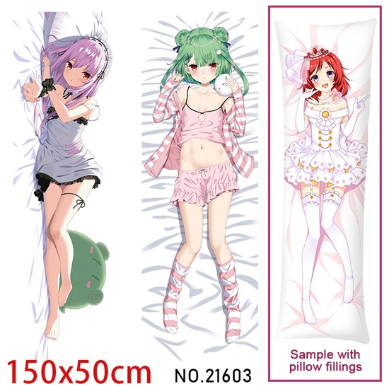 Anime Girl Uruha Rushia Dakimakura Hugging Body Pillow Case Cover