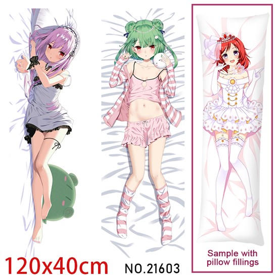Anime Girl Uruha Rushia Dakimakura Hugging Body Pillow Case Cover