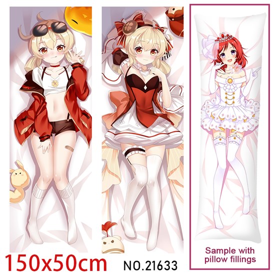 Anime Girl Klee Dakimakura Hugging Body Pillow Case Cover