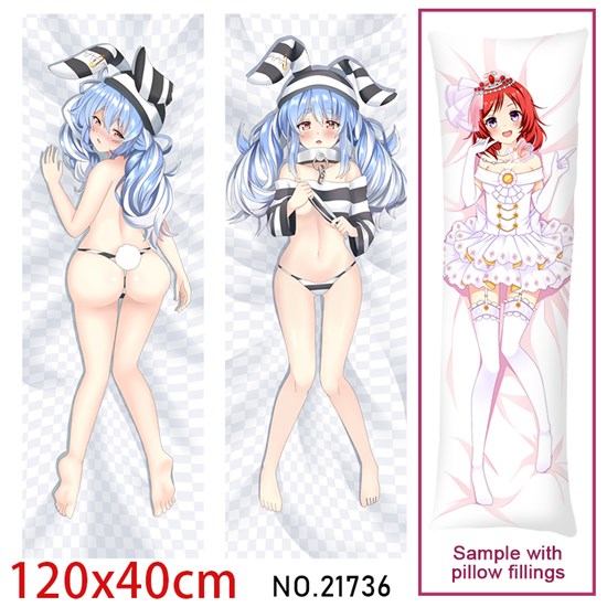 Anime Girl Usada Pekora Dakimakura Hugging Body Pillow Case Cover