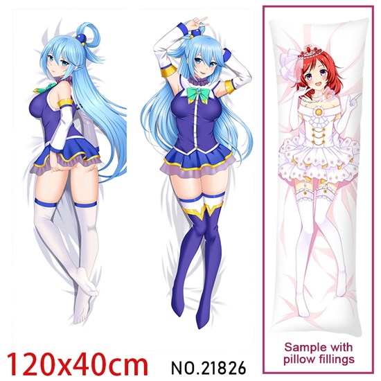 Anime Girl Aqua Dakimakura Hugging Body Pillow Case Cover