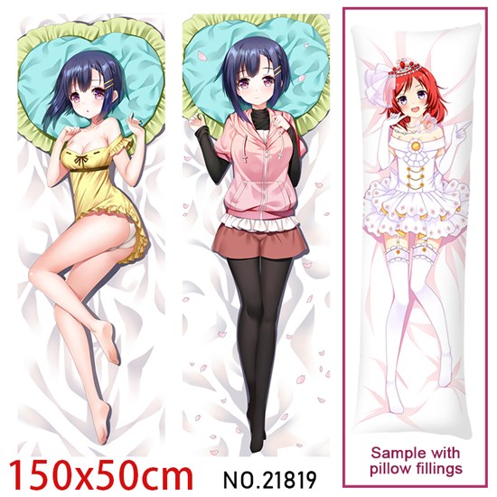 Anime Girl Shino Aki Dakimakura Hugging Body Pillow Case Cover