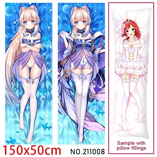Anime Girl Sangonomiya Kokomi Dakimakura Hugging Body Pillow Case Cover
