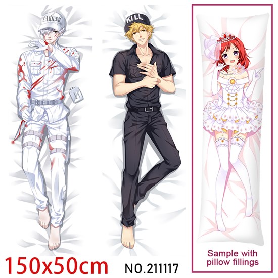 Anime White Blood Cell Dakimakura Hugging Body Pillow Case Cover