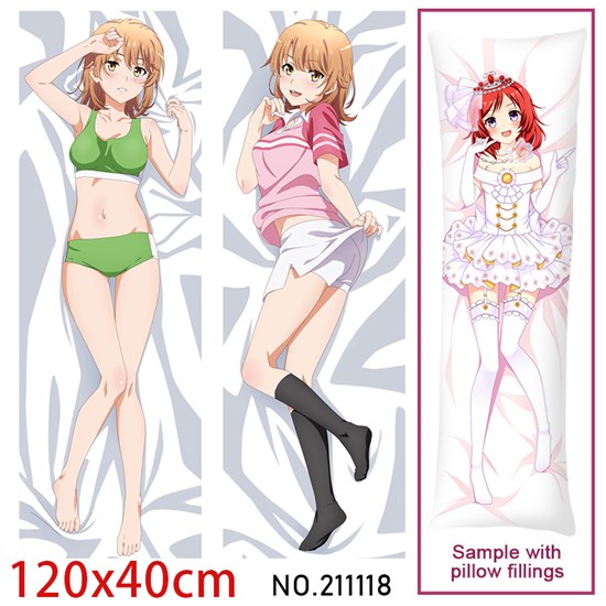 Anime Girl Isshiki Iroha Dakimakura Hugging Body Pillow Case Cover