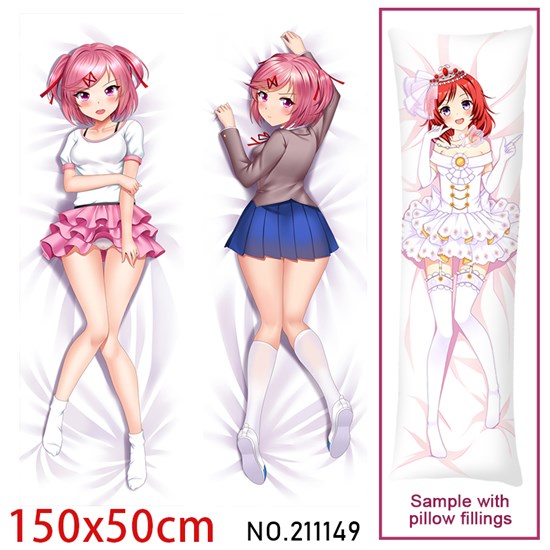Anime Girl Natsuki Dakimakura Hugging Body Pillow Case Cover