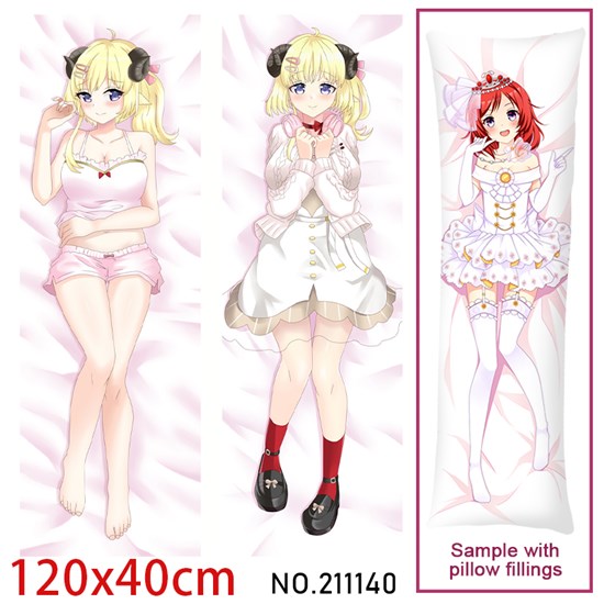 Anime Girl Tsunomaki Watame Dakimakura Hugging Body Pillow Case Cover