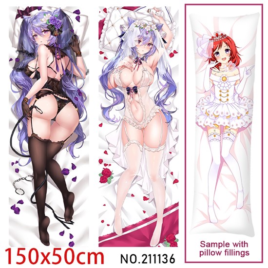 Anime Girl Keqing Dakimakura Hugging Body Pillow Case Cover