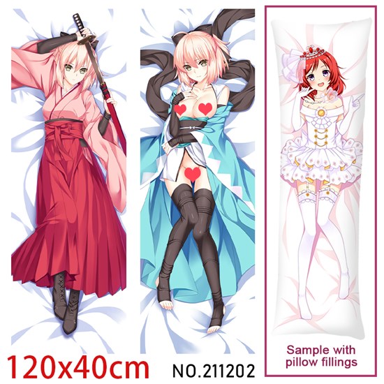 Anime Girl Okita Souji Dakimakura Hugging Body Pillow Case Cover