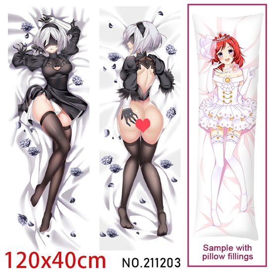 Anime Girl 2B Dakimakura Hugging Body Pillow Case Cover