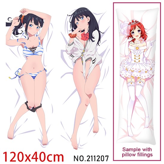 Anime Girl Takarada Rikka Dakimakura Hugging Body Pillow Case Cover