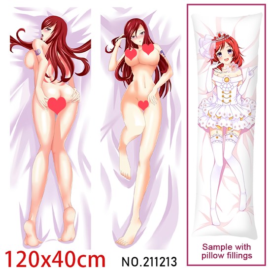 Anime Girl Erza Scarlet Dakimakura Hugging Body Pillow Case Cover