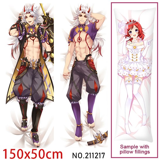 Anime Arataki Itto Dakimakura Hugging Body Pillow Case Cover