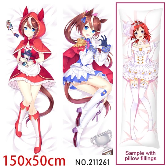Anime Girl Tokai Teio Dakimakura Hugging Body Pillow Case Cover