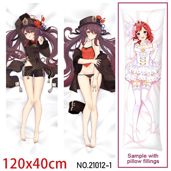 Anime Girl Hu Tao Dakimakura Hugging Body Pillow Case Cover