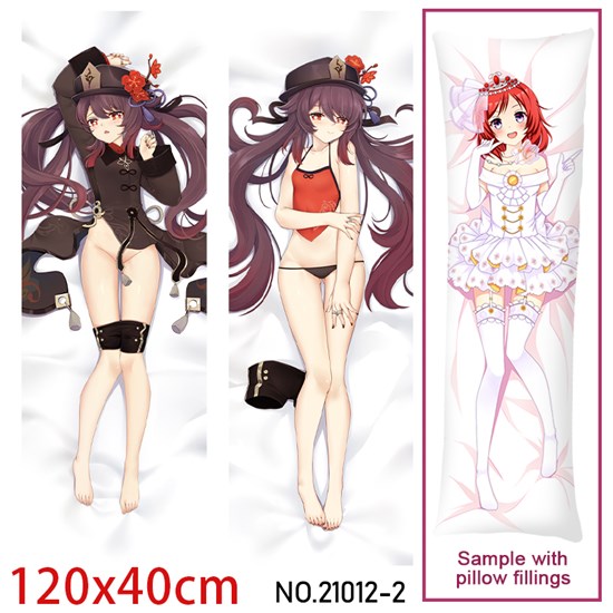 Anime Girl Hu Tao Dakimakura Hugging Body Pillow Case Cover
