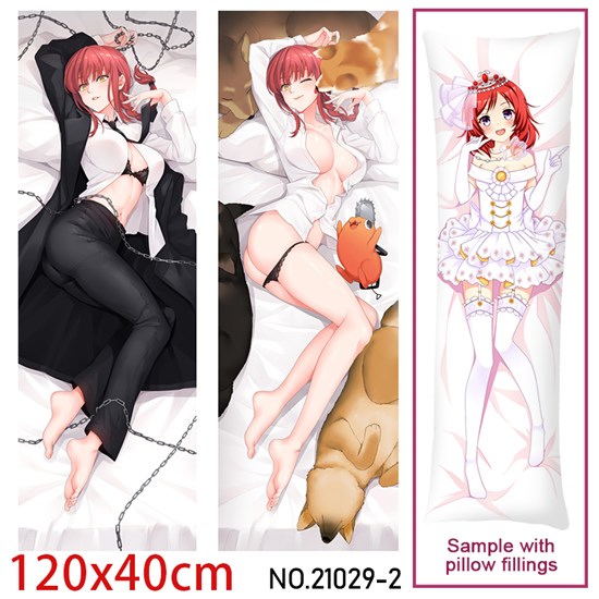 Anime Girl Makima Dakimakura Hugging Body Pillow Case Cover