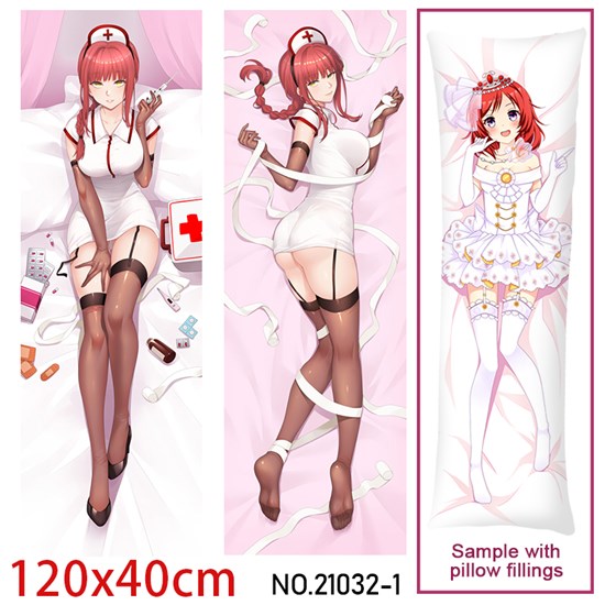 Anime Girl Makima Dakimakura Hugging Body Pillow Case Cover