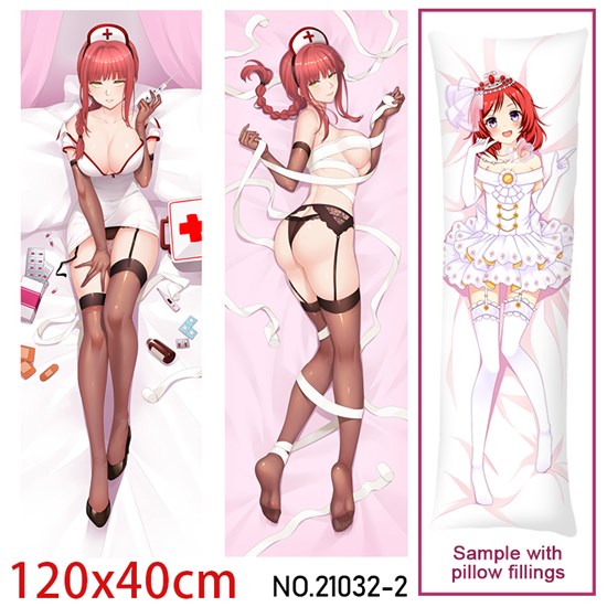 Anime Girl Makima Dakimakura Hugging Body Pillow Case Cover