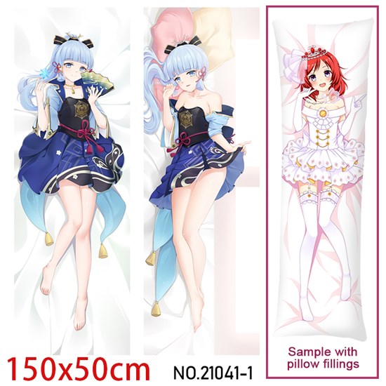 Anime Girl Kamisato Ayaka Dakimakura Hugging Body Pillow Case Cover