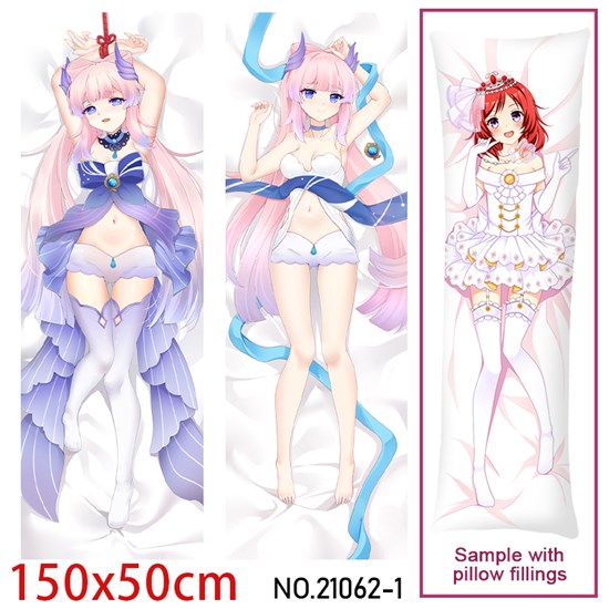 Anime Girl Sangonomiya Kokomi Dakimakura Hugging Body Pillow Case Cover