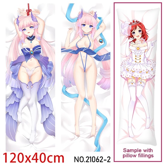 Anime Girl Sangonomiya Kokomi Dakimakura Hugging Body Pillow Case Cover
