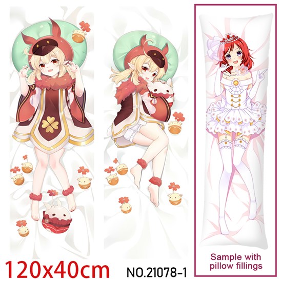Anime Girl Klee Dakimakura Hugging Body Pillow Case Cover