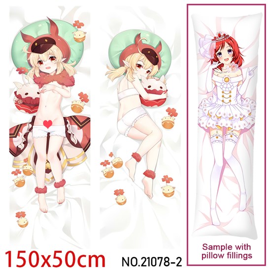 Anime Girl Klee Dakimakura Hugging Body Pillow Case Cover
