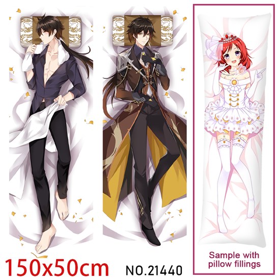 Anime Zhongli Dakimakura Hugging Body Pillow Case Cover