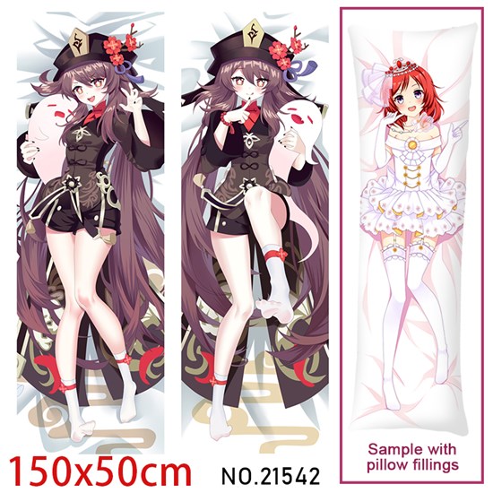 Anime Girl Hu Tao Dakimakura Hugging Body Pillow Case Cover