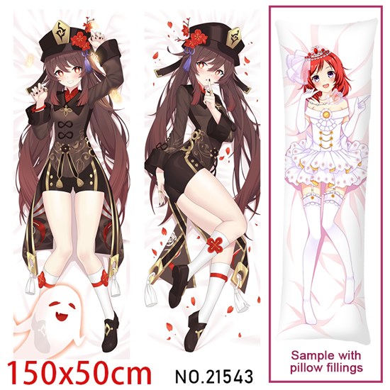 Anime Girl Hu Tao Dakimakura Hugging Body Pillow Case Cover