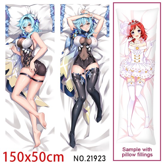 Anime Girl Eula Dakimakura Hugging Body Pillow Case Cover