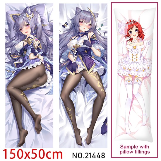 Anime Girl Keqing Dakimakura Hugging Body Pillow Case Cover