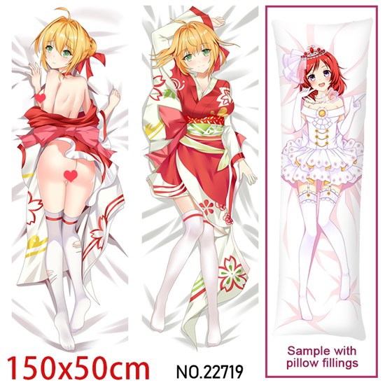 Anime Girl Saber Dakimakura Hugging Body Pillow Case Cover