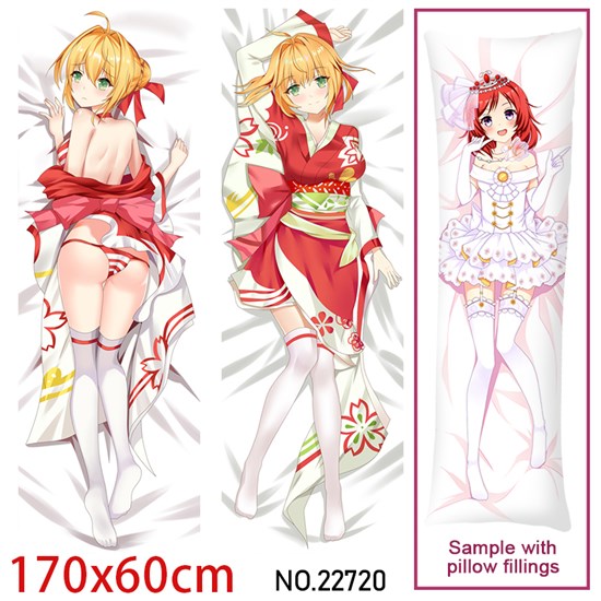 Anime Girl Saber Dakimakura Hugging Body Pillow Case Cover