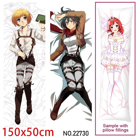 Anime Girl Mikasa Ackerman Armin Arlert Dakimakura Hugging Body Pillow Case Cover