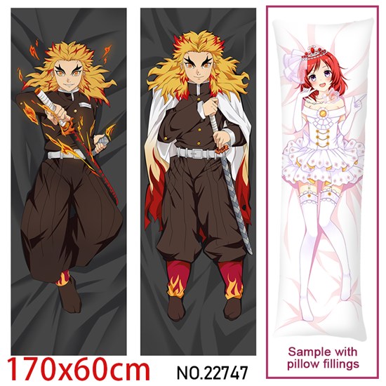 Anime Rengoku Kyoujurou Dakimakura Hugging Body Pillow Case Cover