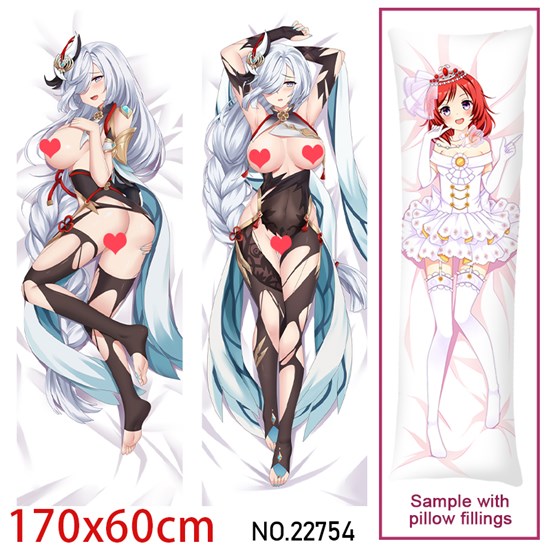 Anime Girl Shenhe Dakimakura Hugging Body Pillow Case Cover