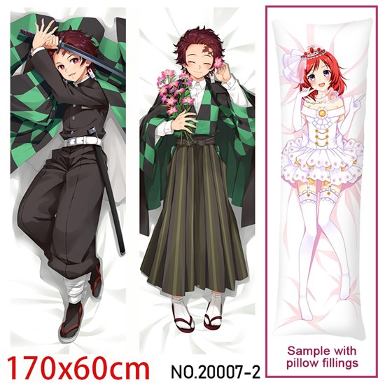 Anime Kamado Tanjirou Dakimakura Hugging Body Pillow Case Cover